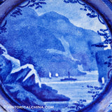 Highlands Hudson River Near Newburgh 6 1/2" Plate Historical Blue Staffordshire ZAM-366