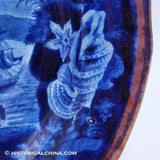 McDonough's Victory Luster Rimmed 7 1/2" Plate Historical Blue Staffordshire ZAM-415