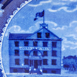 Scudder's American Museum 7 1/2" Plate Historical Blue Staffordshire ZAM-372