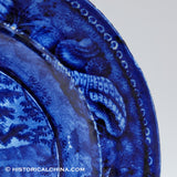 Baltimore & Ohio Railroad on the Incline 9 1/4" Plate Historical Blue Staffordshire ZAM-364