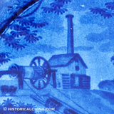 Baltimore & Ohio Railroad on the Incline 9 1/4" Plate Historical Blue Staffordshire ZAM-364