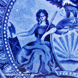 Arms of New York State 10" Plate Historical Blue Staffordshire ZAM-337