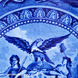 Arms of New York State 10" Plate Historical Blue Staffordshire ZAM-337