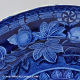 Arms of New York State 10" Plate Historical Blue Staffordshire ZAM-337