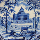 Boston State House 10 1/8" Dinner Plate Rogers Historical Blue Staffordshire ZAM-411