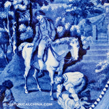 4 Medallion Niagara Sheep Shearing Aqueduct 10 1/8" Dinner Plate Historical Blue Staffordshire ZAM-307
