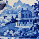 4 Medallion Niagara Sheep Shearing Aqueduct 10 1/8" Dinner Plate Historical Blue Staffordshire ZAM-307