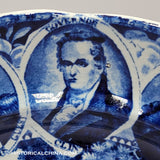 4 Medallion Niagara Sheep Shearing Aqueduct 10 1/8" Dinner Plate Historical Blue Staffordshire ZAM-307
