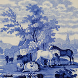 Jesse Brown Scenery Washington DC Historical Blue Staffordshire ZAM-319