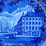 Mitchell & Freeman Chatham St.  10 1/4" Plate Historical Blue Staffordshire ZAM-377