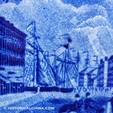 Mitchell & Freeman Chatham St.  10 1/4" Plate Historical Blue Staffordshire ZAM-377