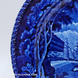Mitchell & Freeman Chatham St.  10 1/4" Plate Historical Blue Staffordshire ZAM-377