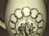 Staffordshire Creamware Liverpool Pitcher - Rowland Crocker Circa 1790-1800